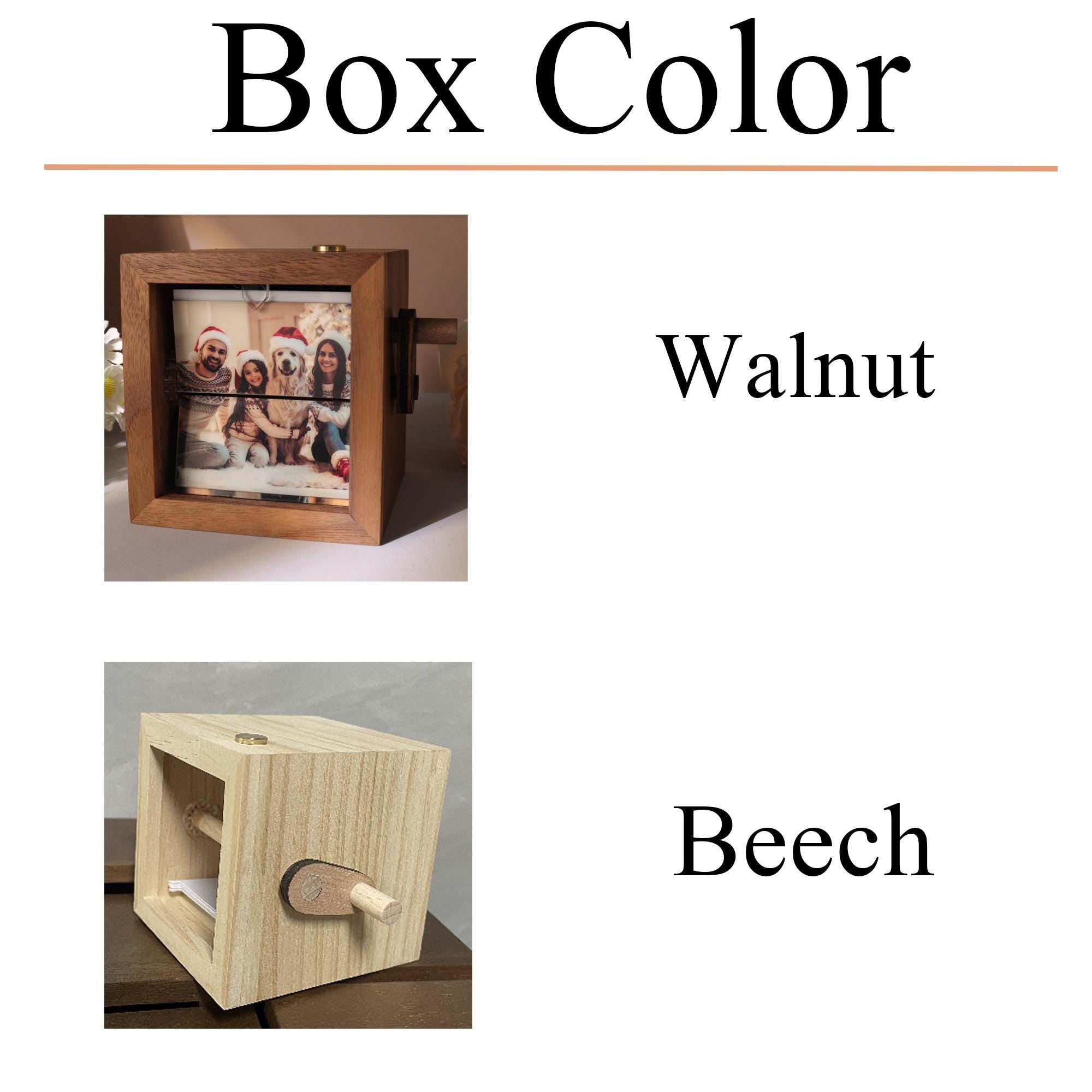 Custom Photo Flip book Animation Box, Custom Couple Flip Book Frame, Wooden Photo Book with Light, Anniversary Gift for Couple, Wedding Gift
