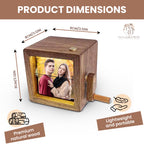 Custom Flip Book Frame Animation Machine – Mechanical Hand Motion Photo Album, Black Walnut Handicraft, Creative Gift for Home Decor