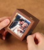 Custom 8 or 16 Photos Flipbook Box with Light, Flipbook Album Custom Wooden Animation Gift for Anniversary, Wedding, Birthday, Mom or Couple