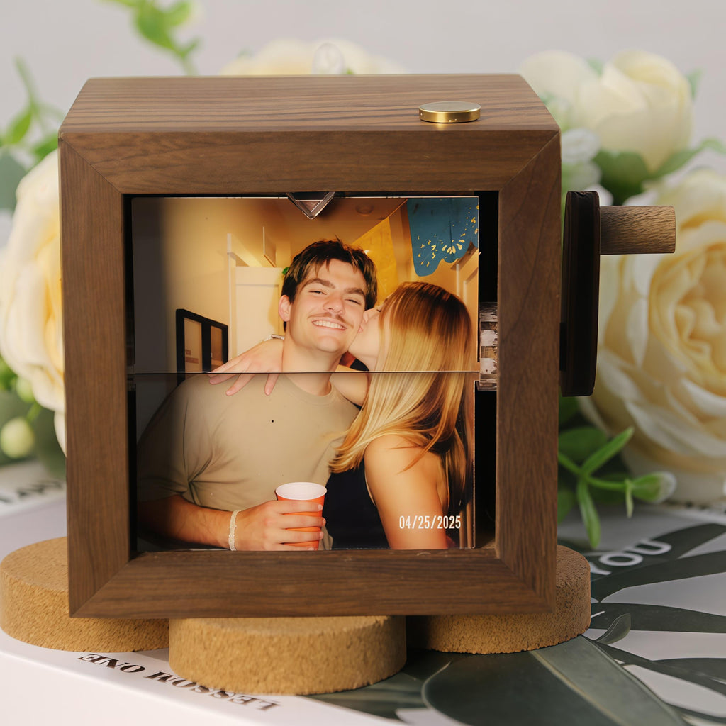 Custom Couple Flip Book Frame Animation Machine,Personalized Anniversary Wooden Flip Photo Frame,Couple Photo Gift,Anniversary gift