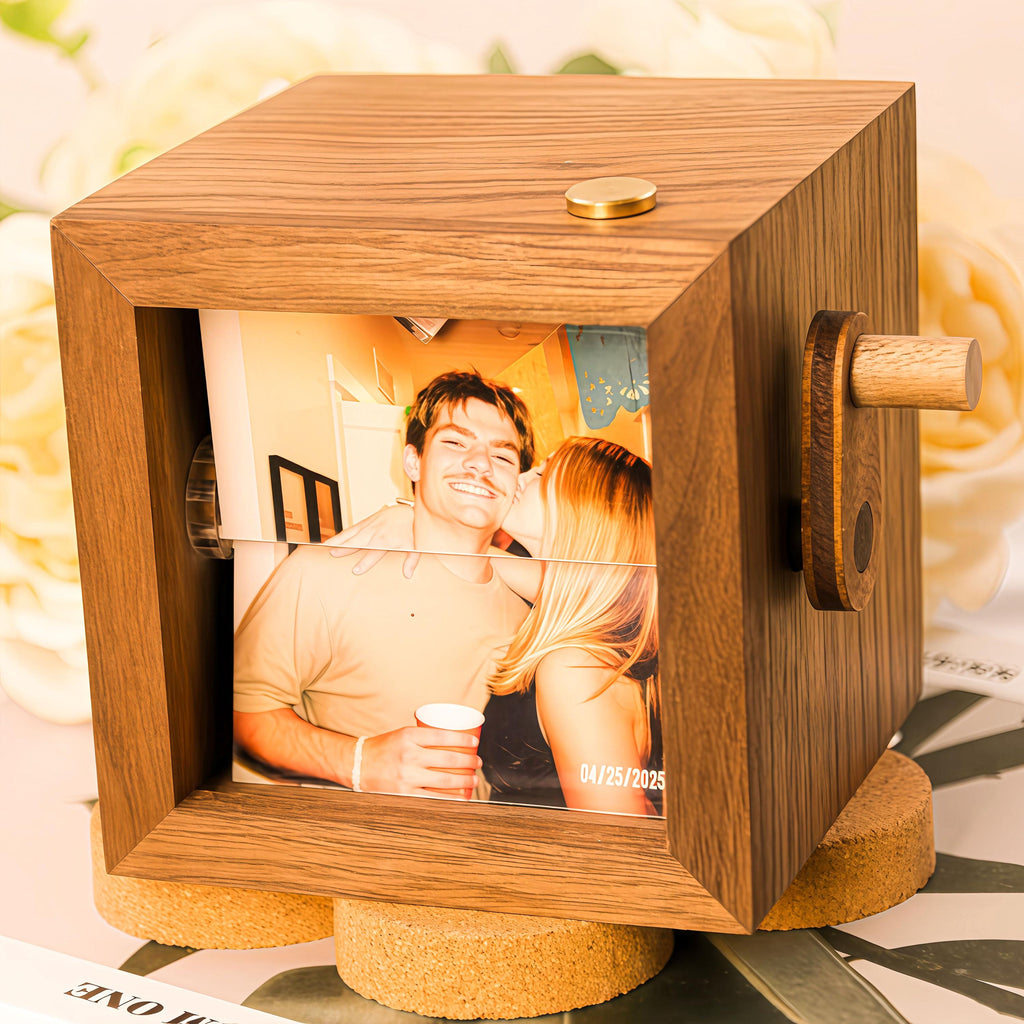 Custom Couple Flip Book Frame Animation Machine,Personalized Anniversary Wooden Flip Photo Frame,Couple Photo Gift,Anniversary gift