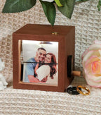 Custom 8 or 16 Photos Flipbook Box with Light, Flipbook Album Custom Wooden Animation Gift for Anniversary, Wedding, Birthday, Mom or Couple